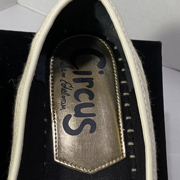 Circus by Sam Edelman “Extra Fries” Espadrille Flats White/Gold 7 - Picture 9 of 11